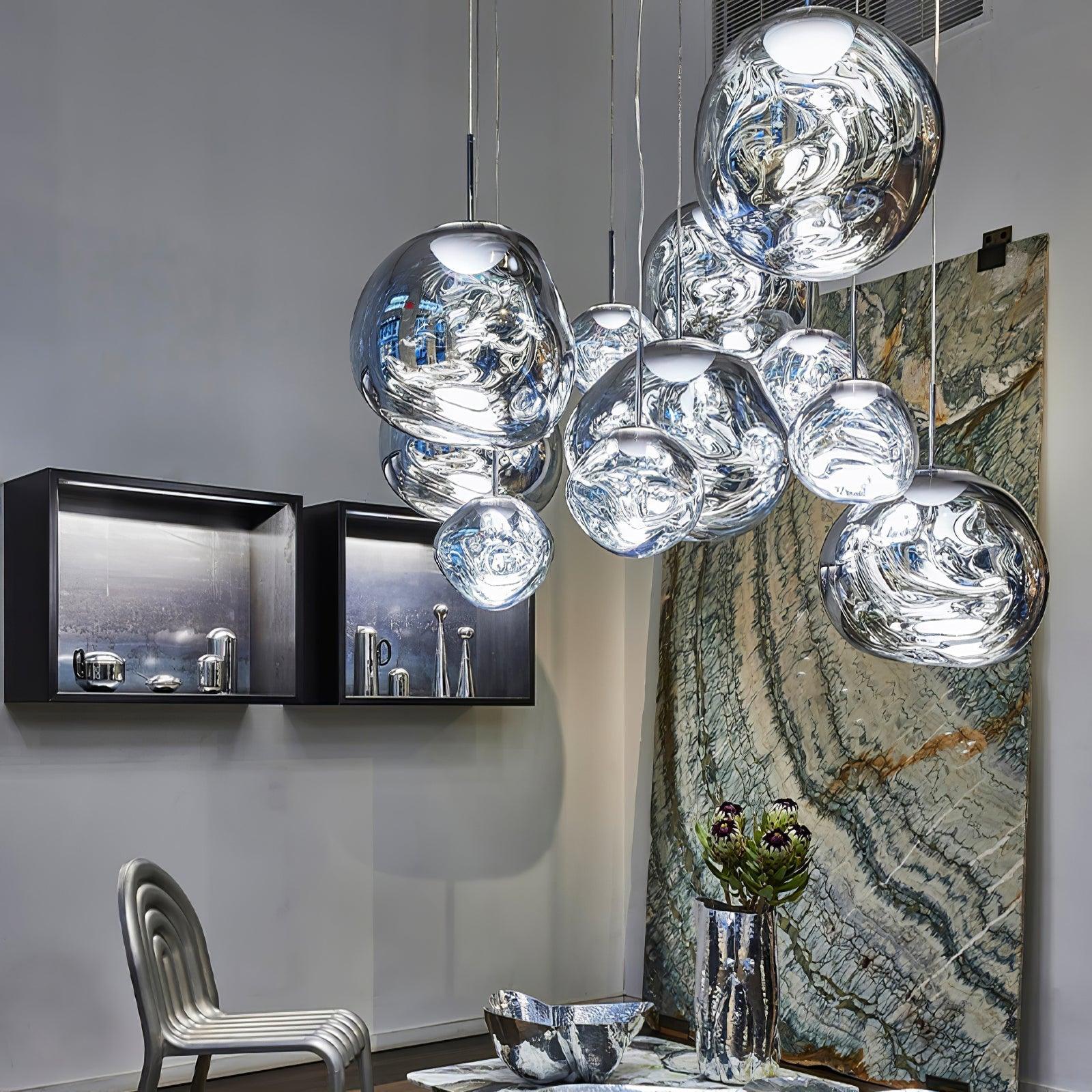 Modern Lava Glass Dome Pendant Light 1-Light