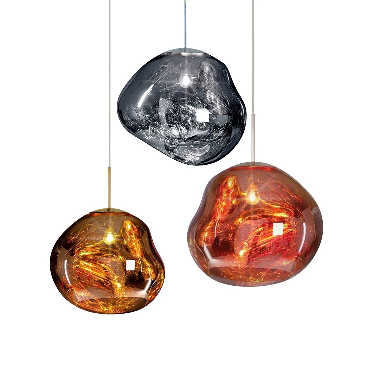 Modern Lava Glass Dome Pendant Light 1-Light