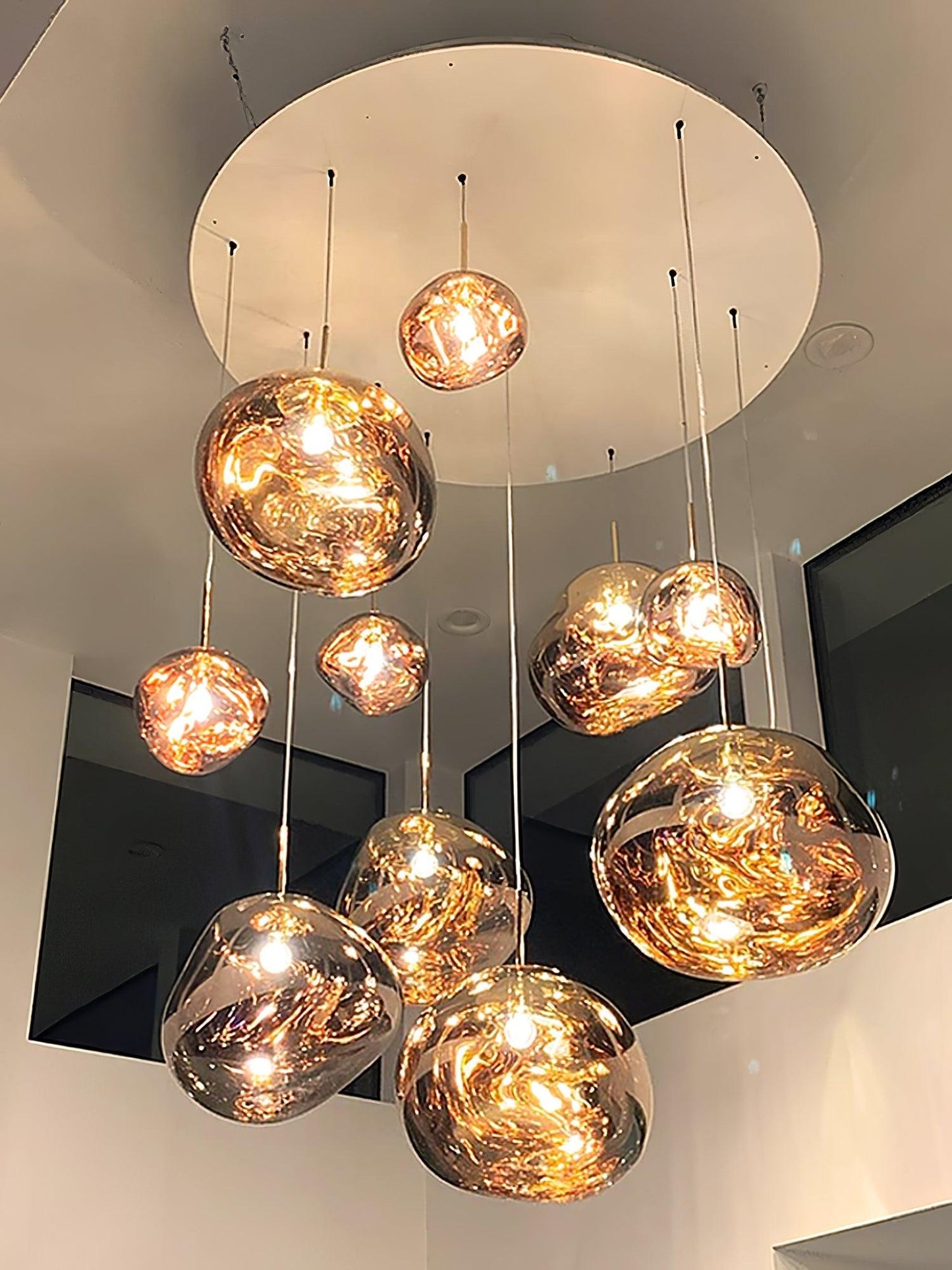 Modern Lava Glass Dome Pendant Light 1-Light