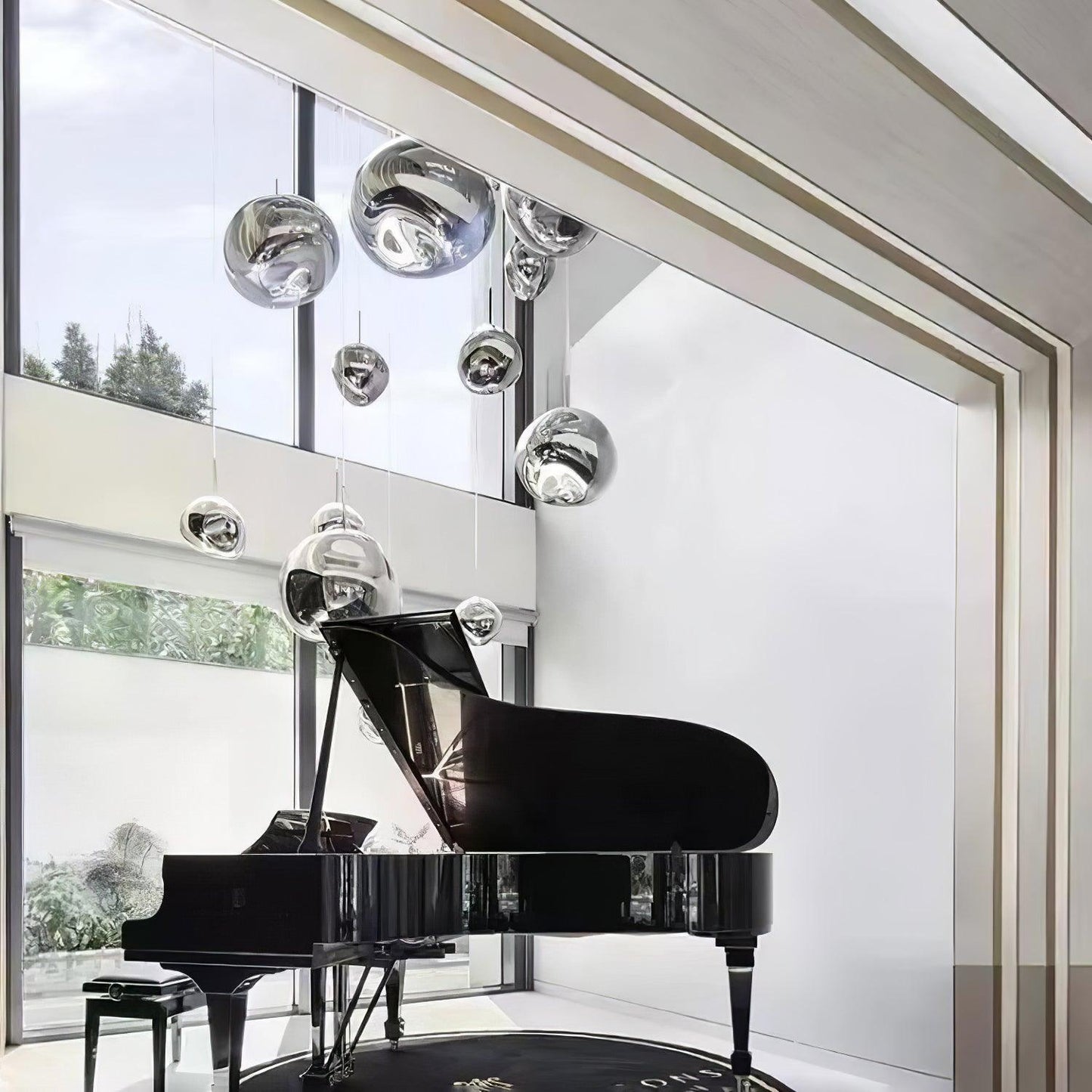 Modern Lava Glass Dome Pendant Light 1-Light