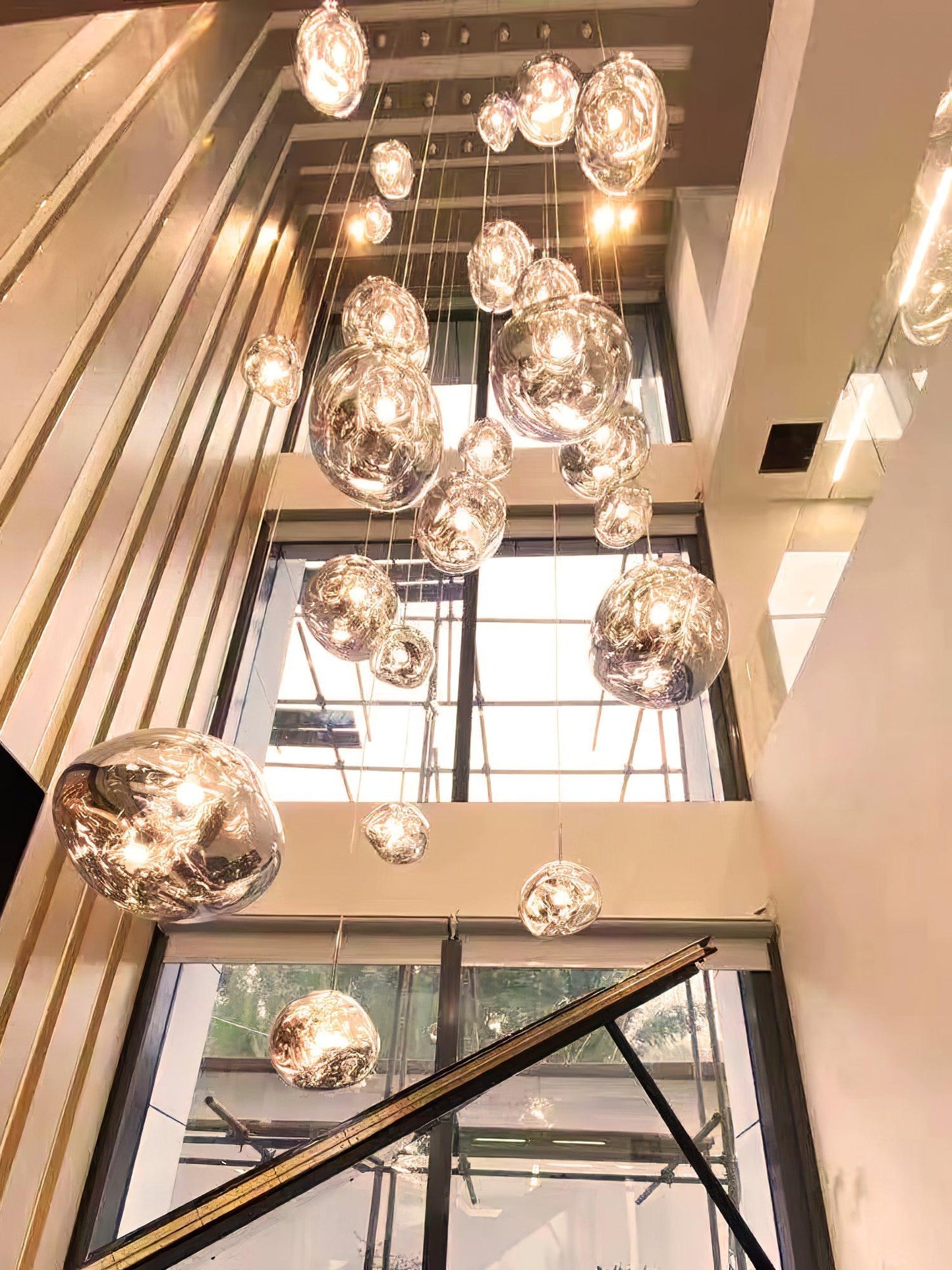 Modern Lava Glass Dome Pendant Light 1-Light