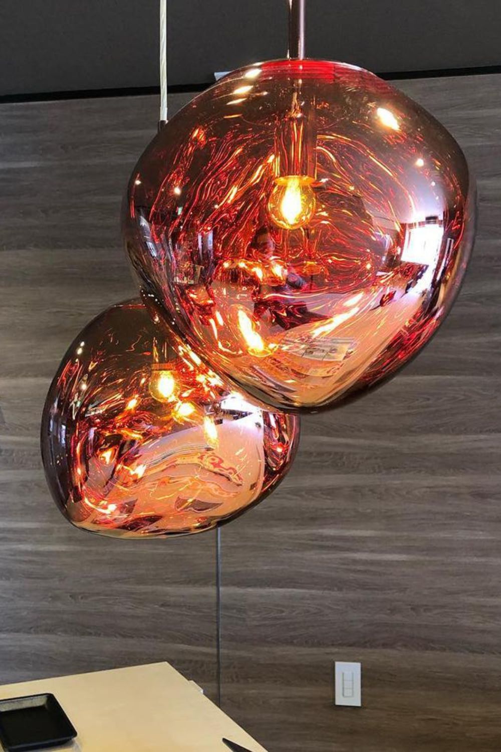 Modern Lava Glass Dome Pendant Light 1-Light