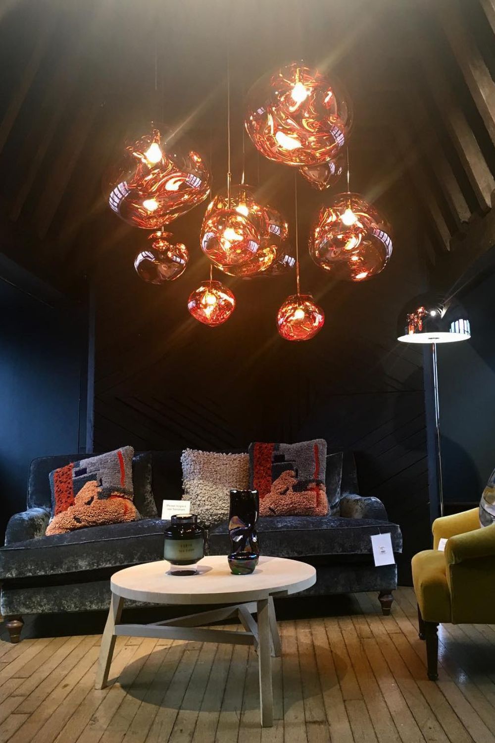 Modern Lava Glass Dome Pendant Light 1-Light