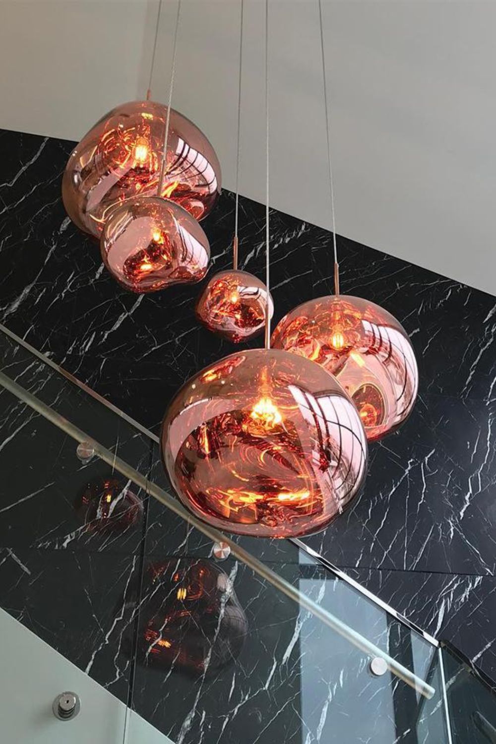 Modern Lava Glass Dome Pendant Light 1-Light