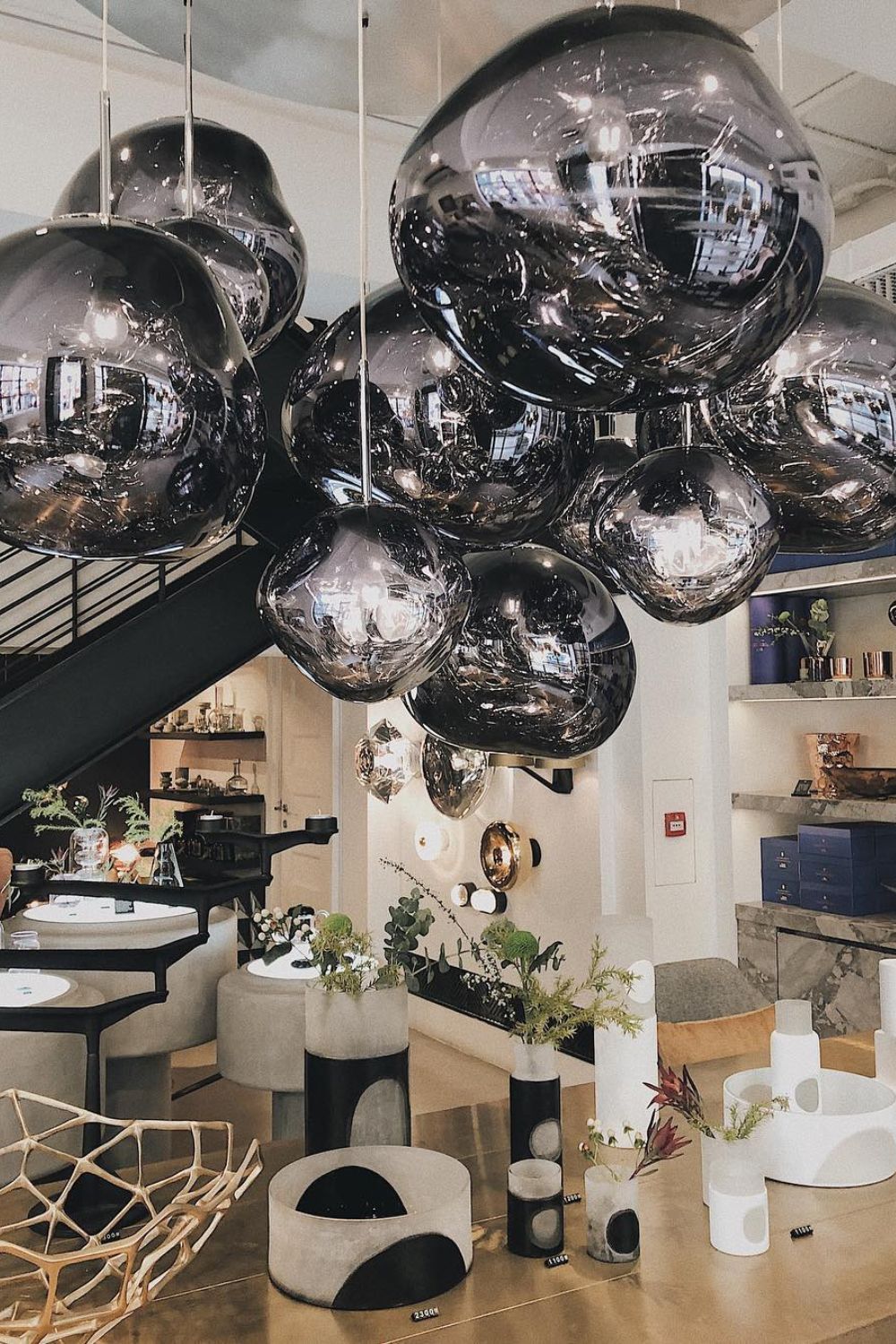 Modern Lava Glass Dome Pendant Light 1-Light