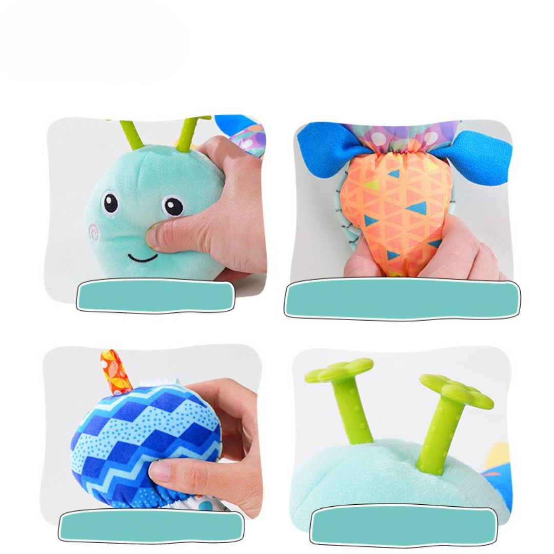 Giocattolo musicale bruco per bambini - Peluche interattivo per lo sviluppo sensoriale e delle abilità motorie