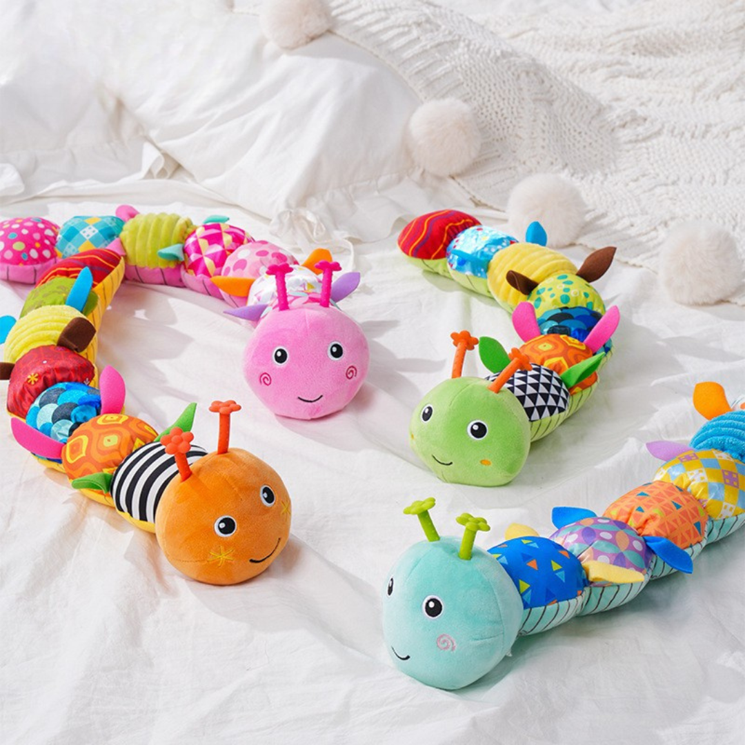 Giocattolo musicale bruco per bambini - Peluche interattivo per lo sviluppo sensoriale e delle abilità motorie