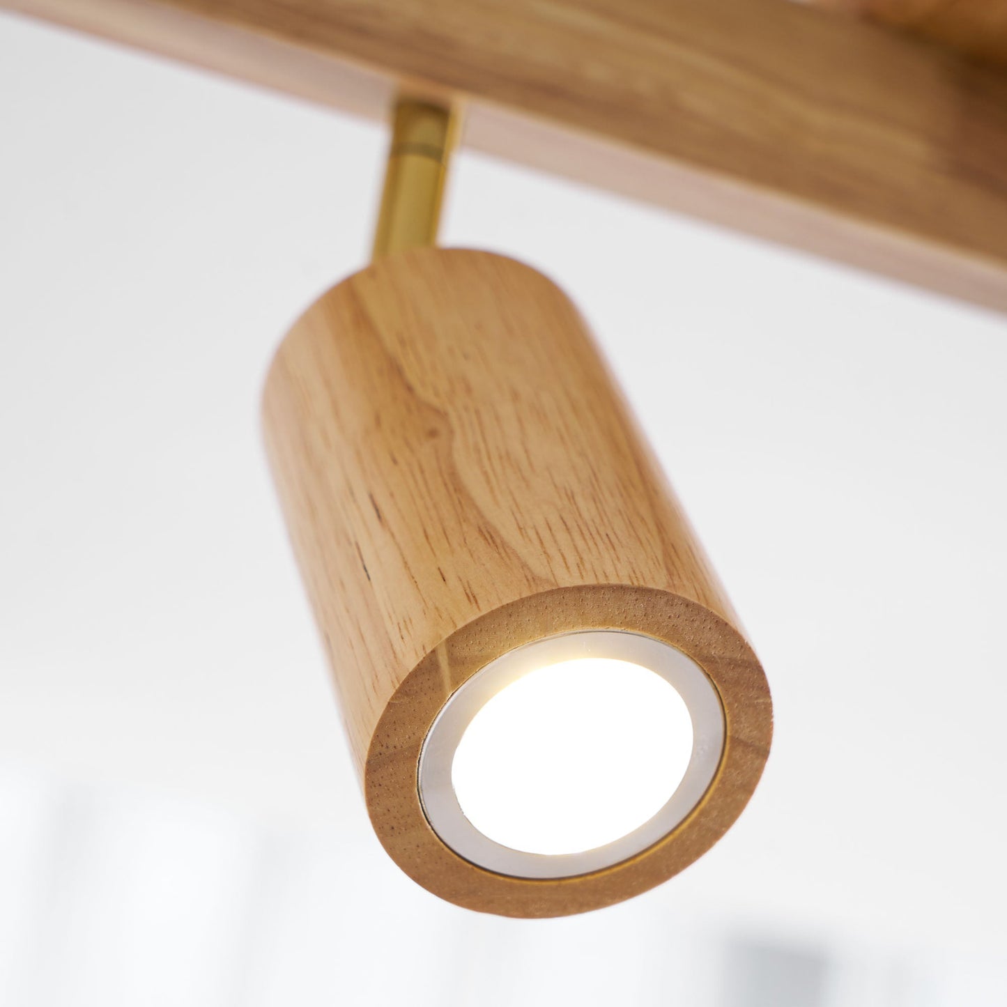 Japanese Wooden Adjustable LED Spotlight 1-Light