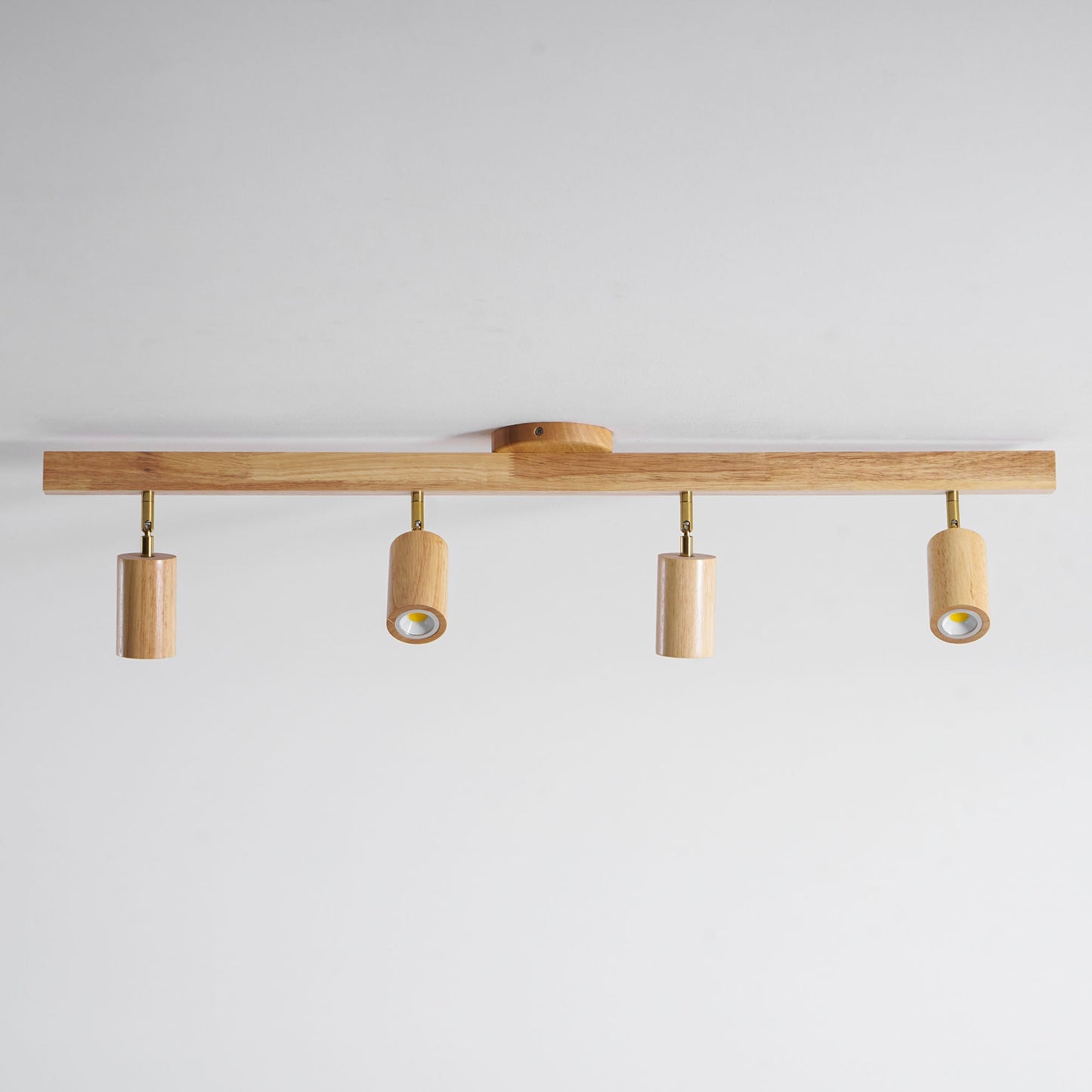 Japanese Wooden Adjustable LED Spotlight 1-Light