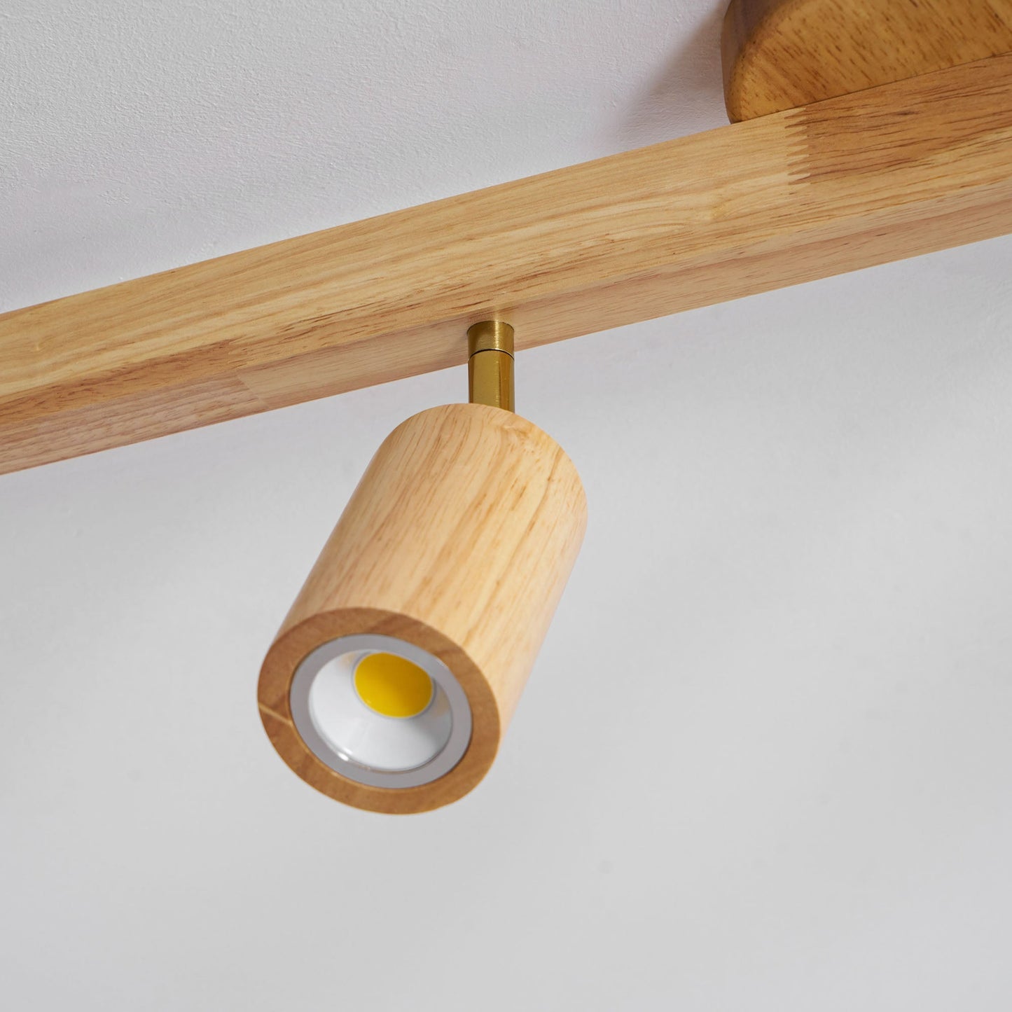 Japanese Wooden Adjustable LED Spotlight 1-Light