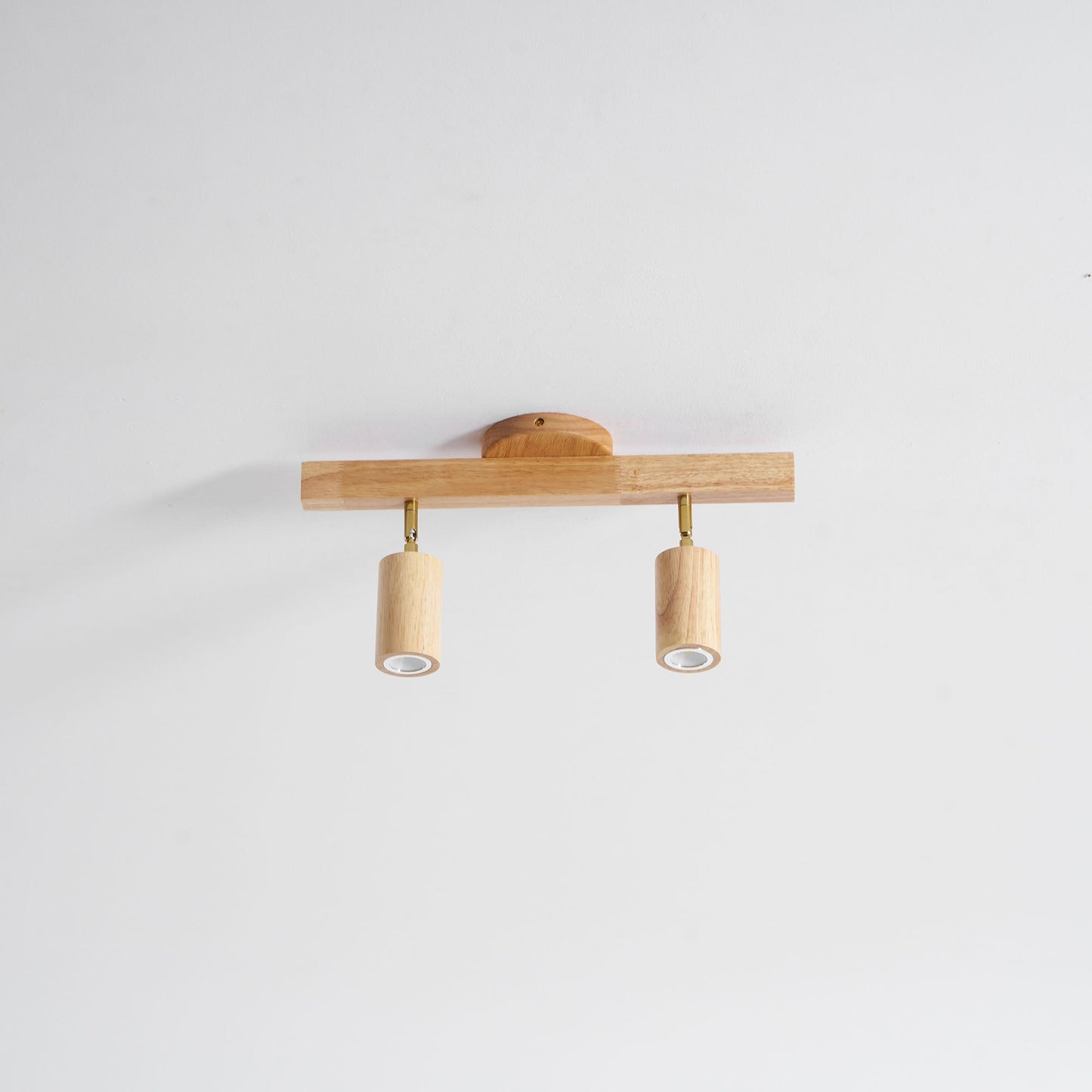 Japanese Wooden Adjustable LED Spotlight 1-Light
