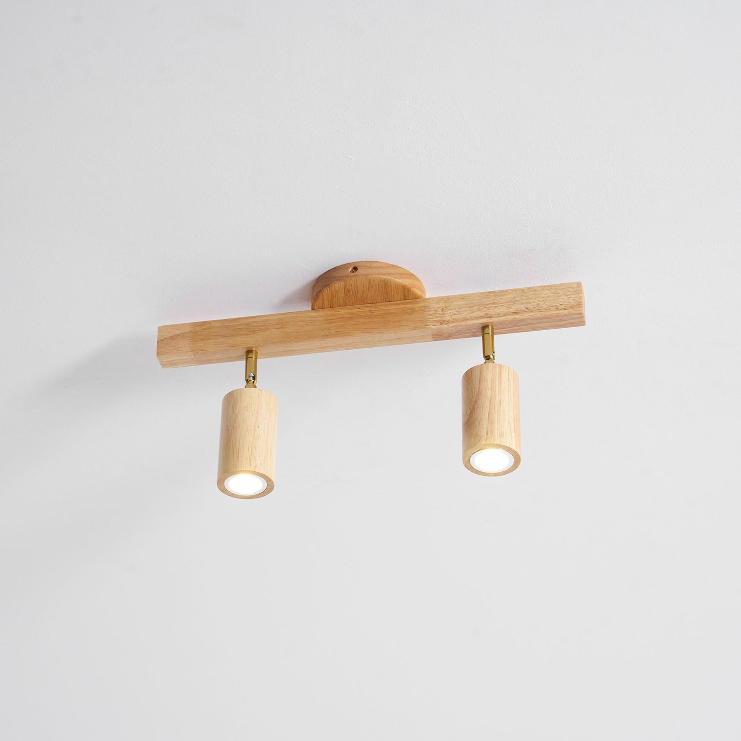 Japanese Wooden Adjustable LED Spotlight 1-Light