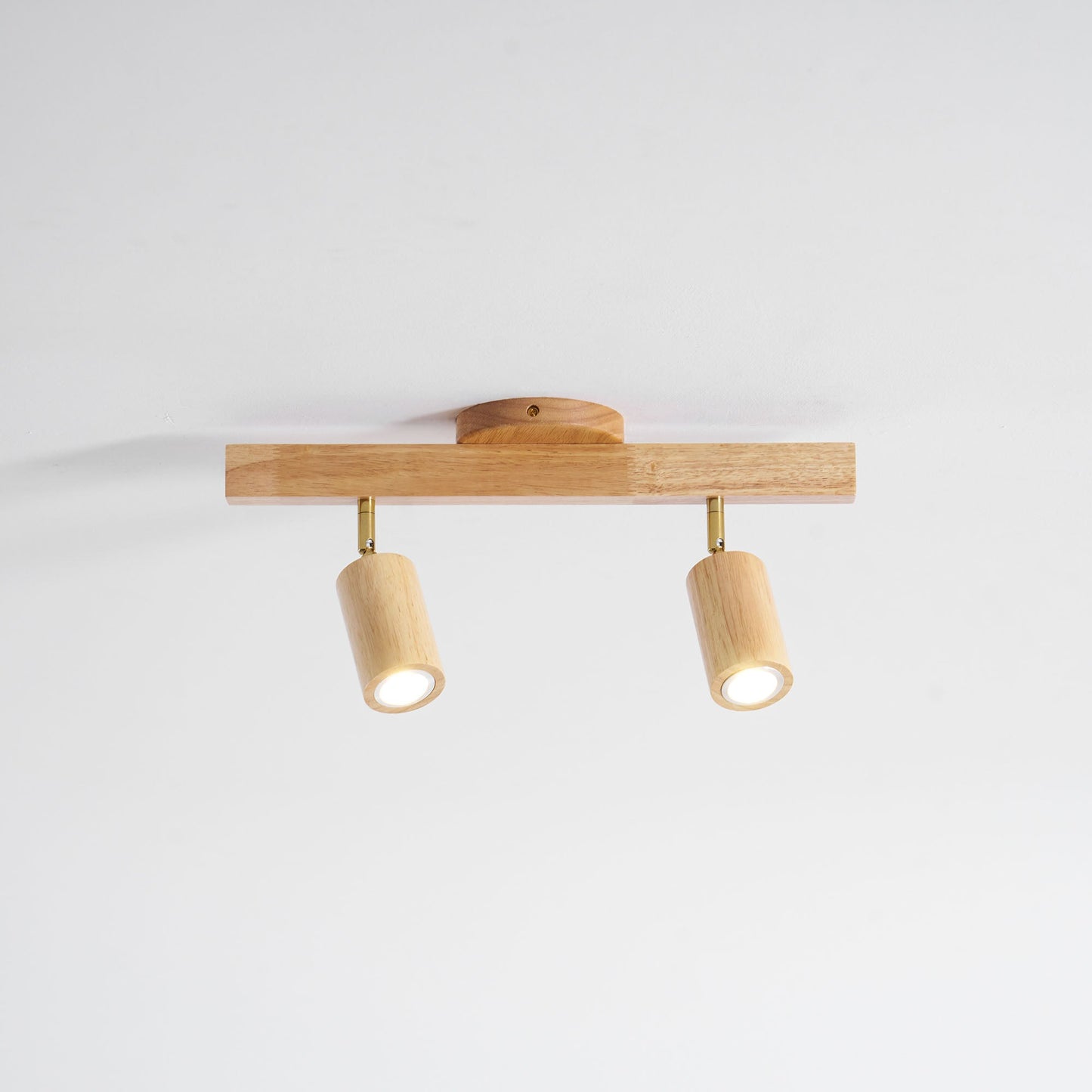 Japanese Wooden Adjustable LED Spotlight 1-Light