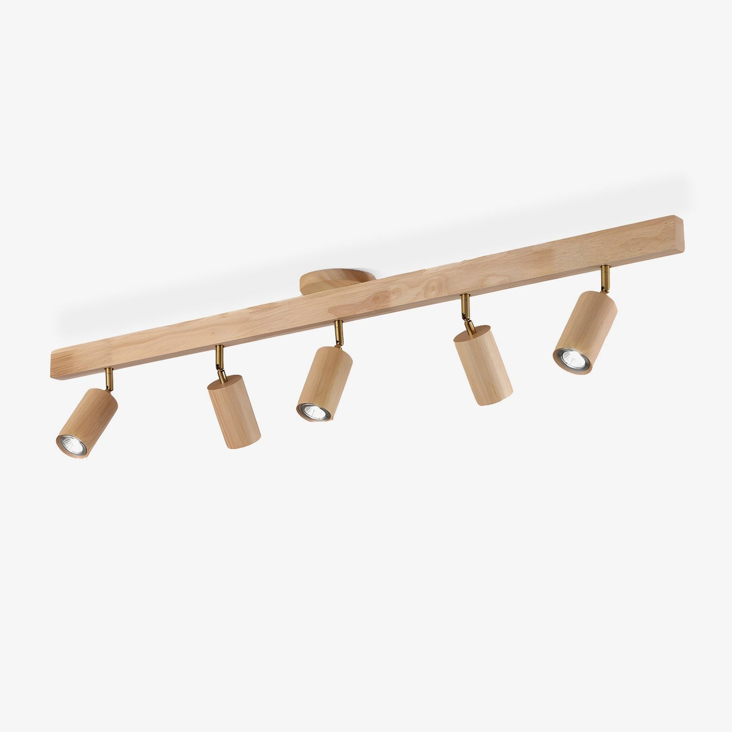 Japanese Wooden Adjustable LED Spotlight 1-Light