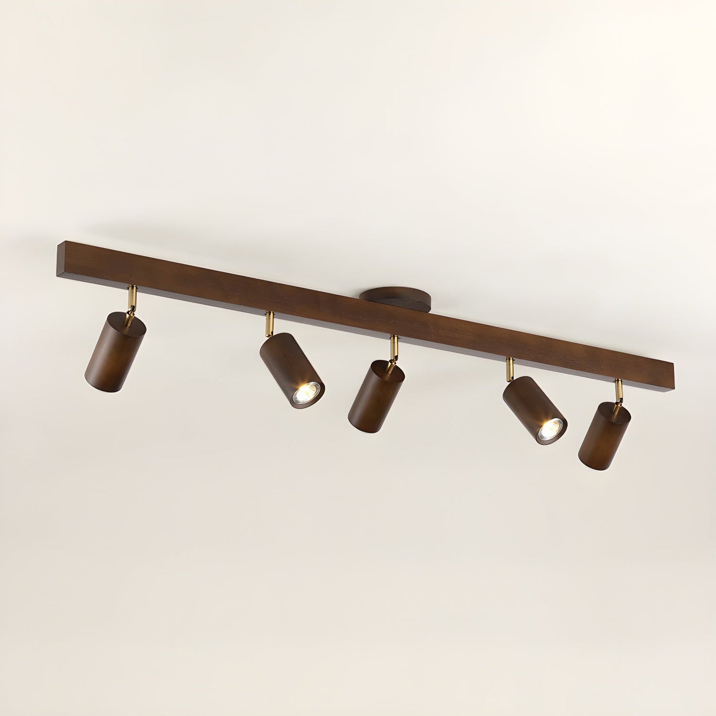 Japanese Wooden Adjustable LED Spotlight 1-Light