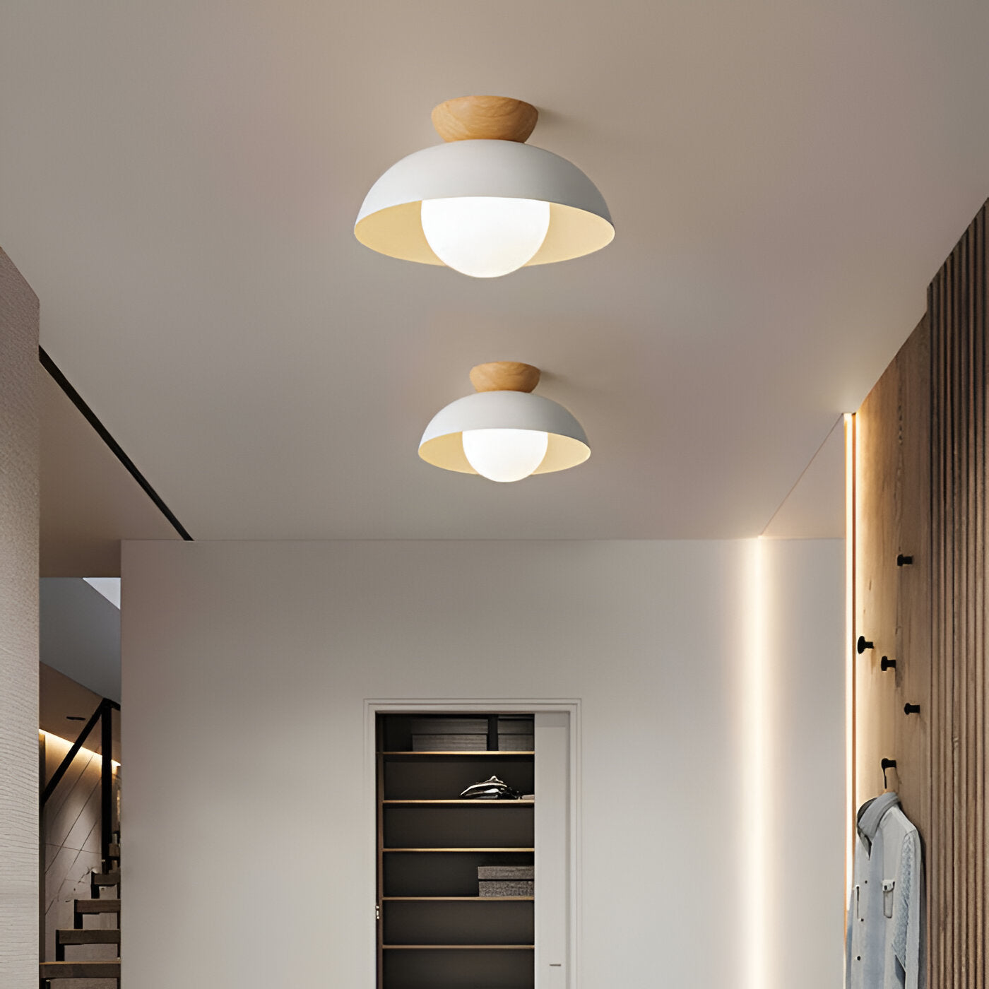 Modern Minimalist Glass Dome LED Ceiling Light 1-Light
