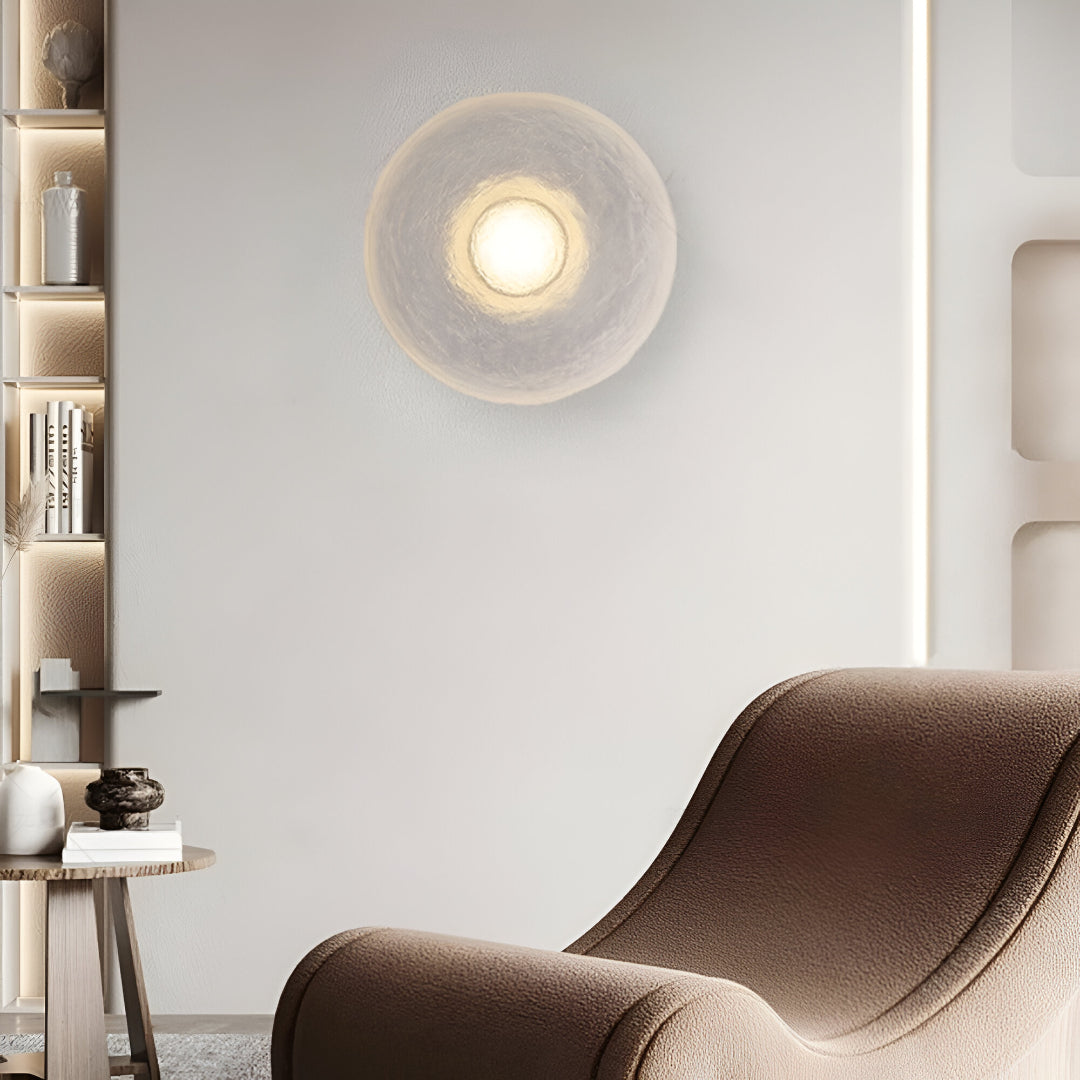 Applique da parete moderna minimalista rotonda in resina LED 1 luce