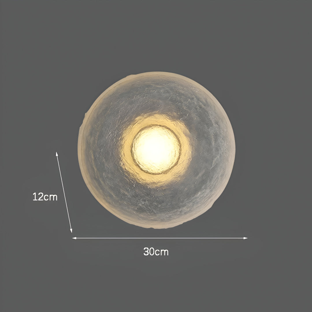 Modern Minimalist Resin Round Wall Sconce LED 1-Light