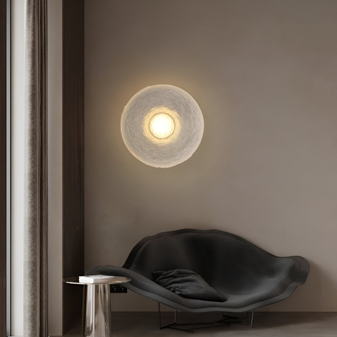 Applique da parete moderna minimalista rotonda in resina LED 1 luce