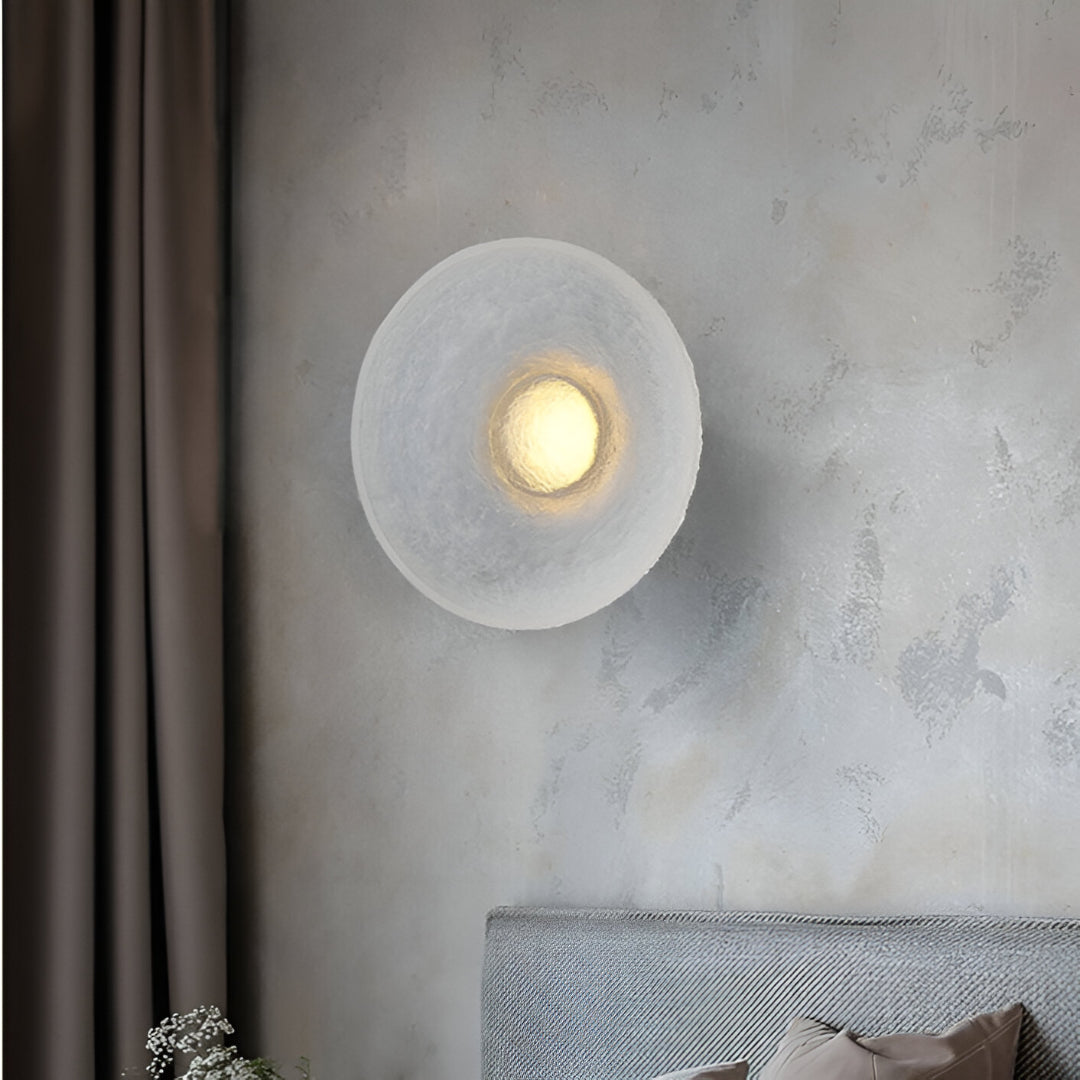 Modern Minimalist Resin Round Wall Sconce LED 1-Light