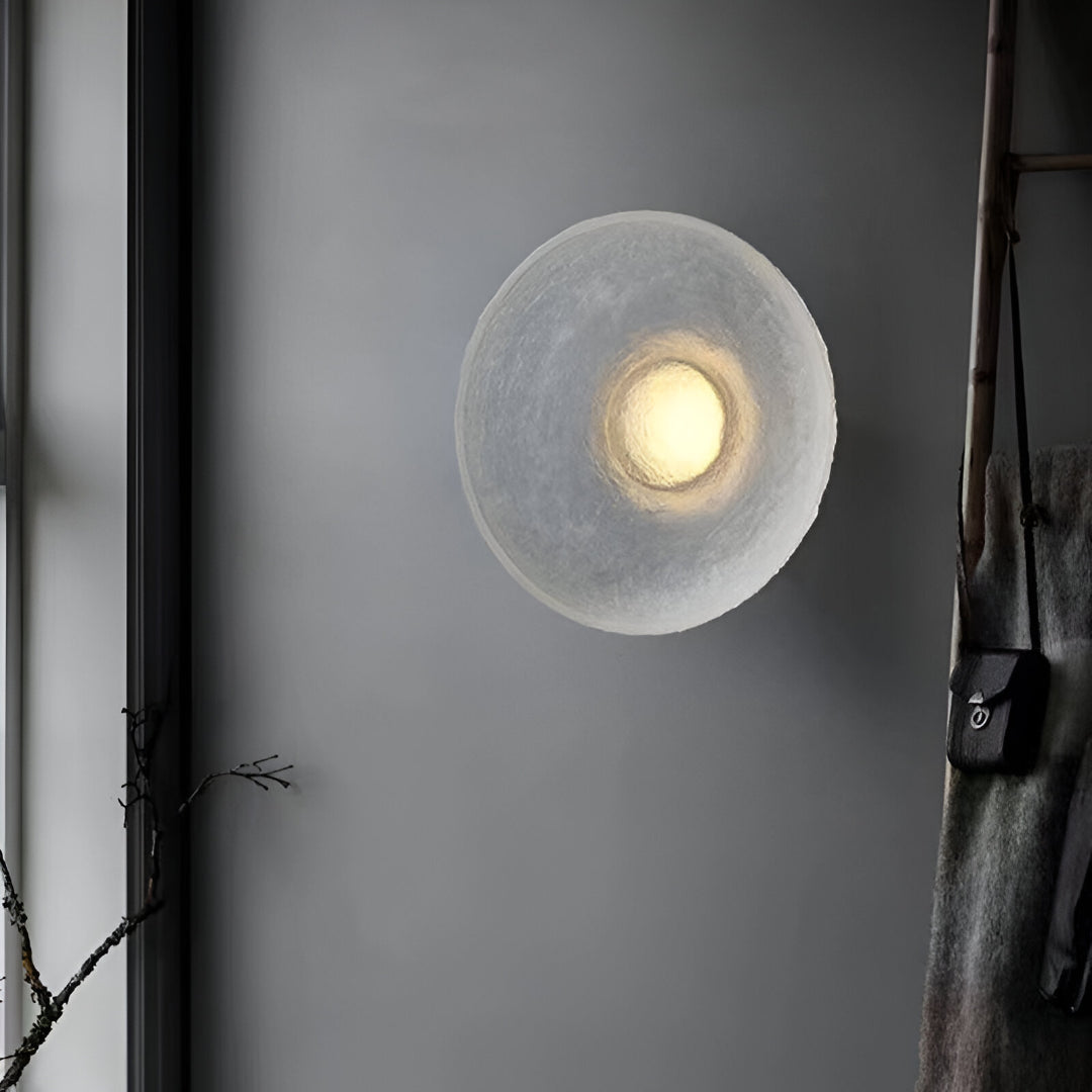 Modern Minimalist Resin Round Wall Sconce LED 1-Light