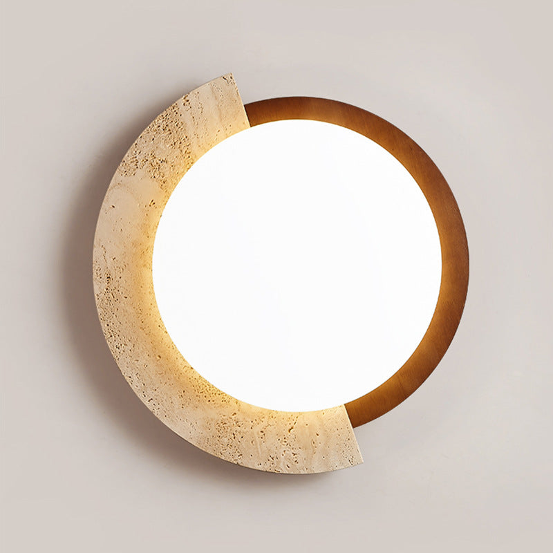 Retro Travertine Geometric Ceiling Light LED 1-Light