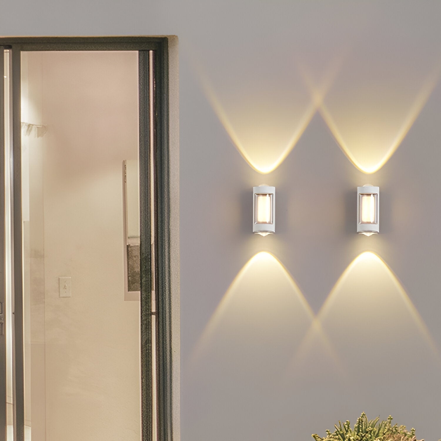 Lampada da parete nordica minimalista rettangolare in acrilico LED up-down