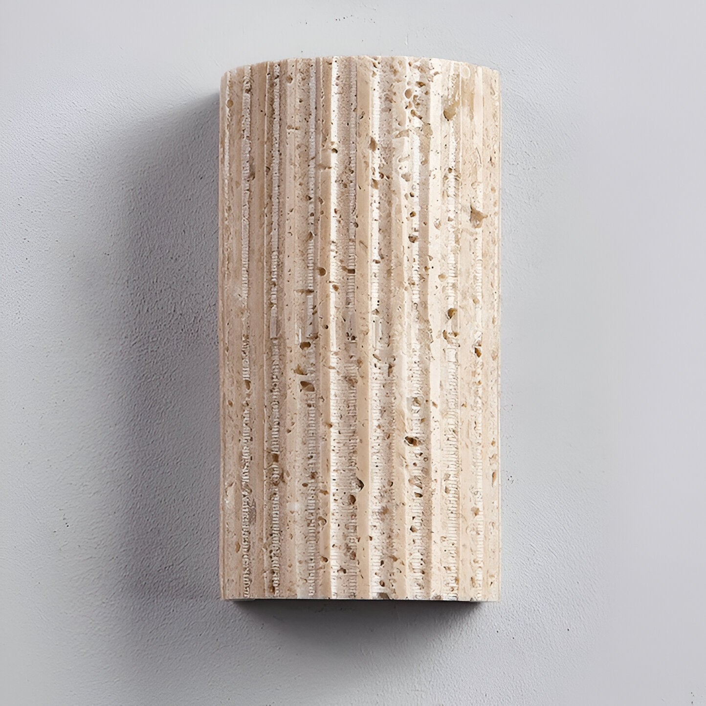 Modern Travertine Stone Cylindrical Outdoor Wall Light LED 1-Light