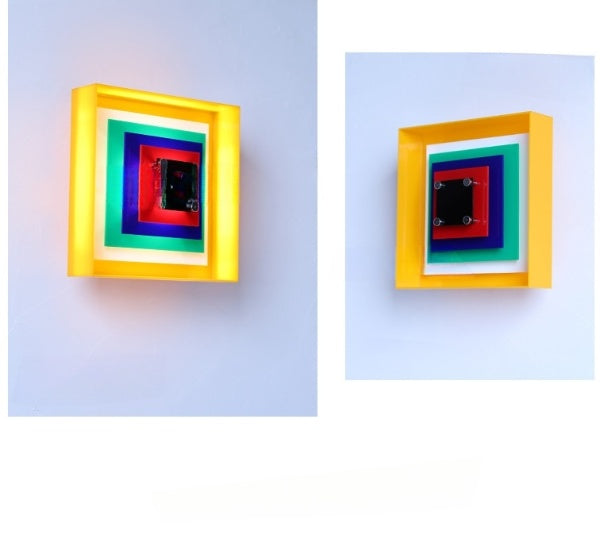 Applique da parete quadrata Memphis Bauhaus LED 1 luce