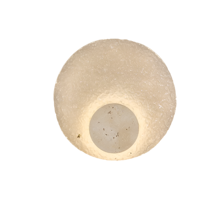 Modern Travertine Acrylic Round Wall Sconce LED 1-light