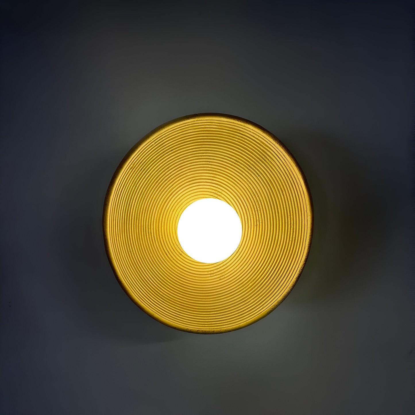 Retro Resin Ceramic-style Round Wall Sconce LED 1-light