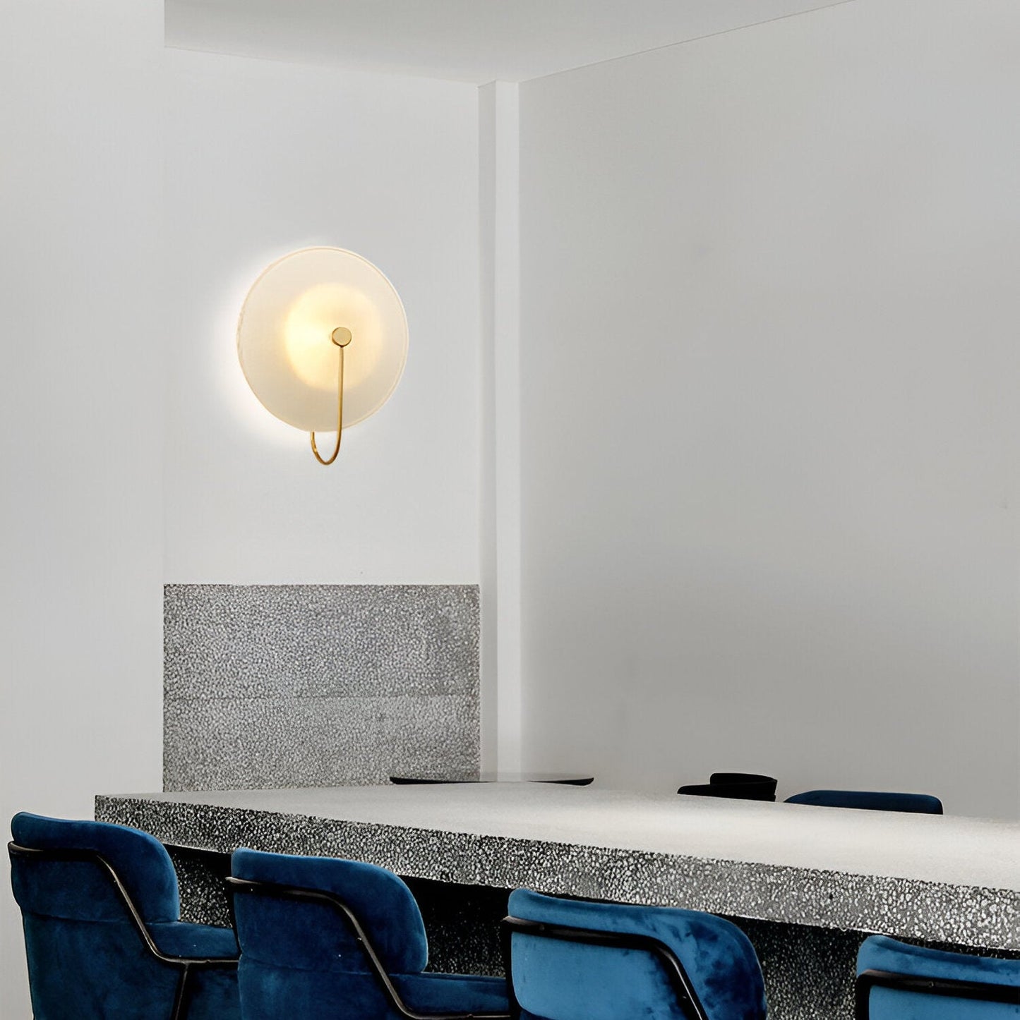 Postmodern Nordic Frosted Glass Round Wall Sconce LED 1-Light