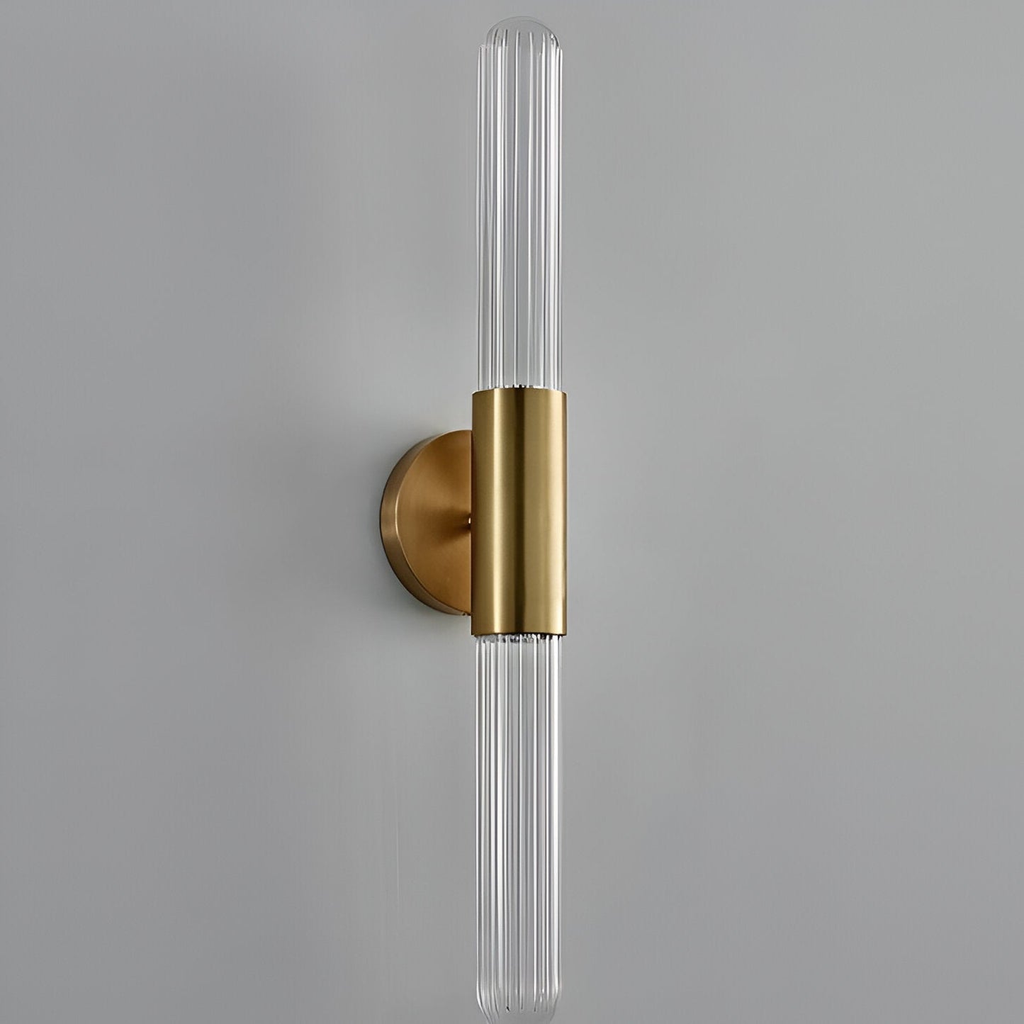 Nordic Water-Ripple Glass Brass Wall Sconce LED 1-Light