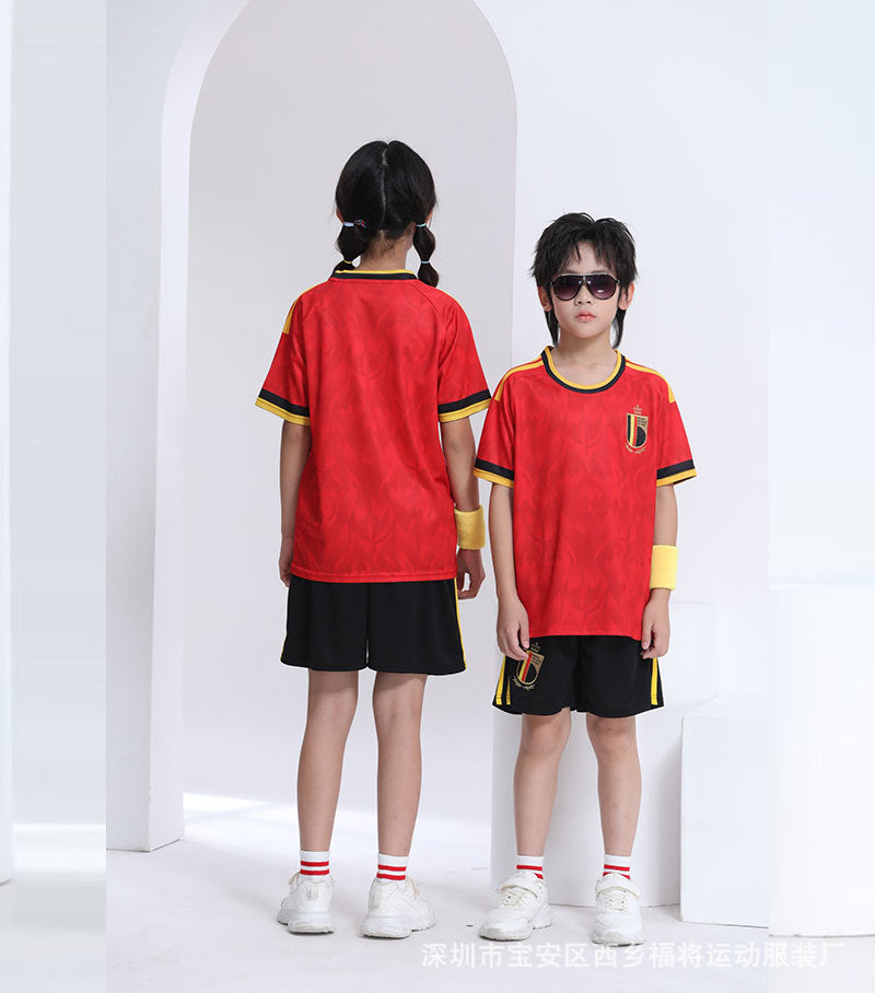 Kids’ Football Jersey & Shorts Set Belgium