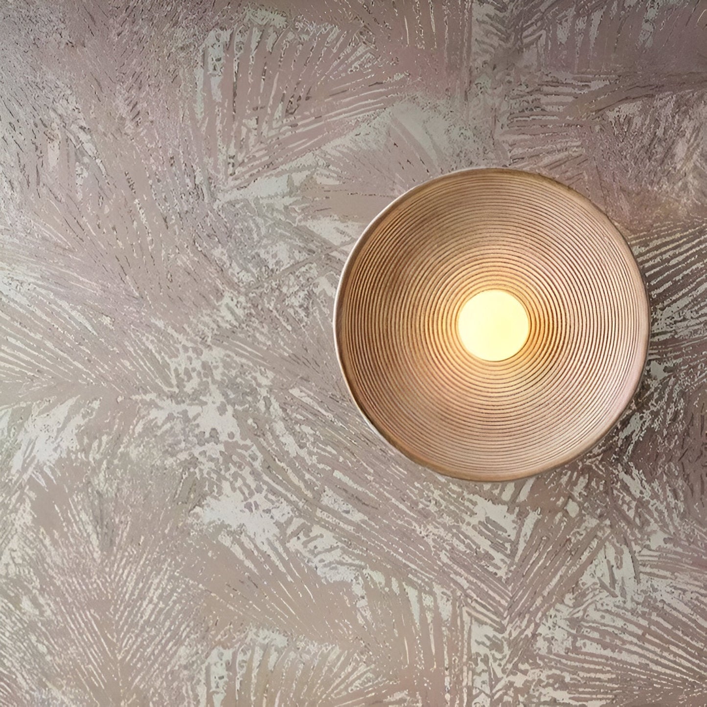 Retro Resin Ceramic-style Round Wall Sconce LED 1-light
