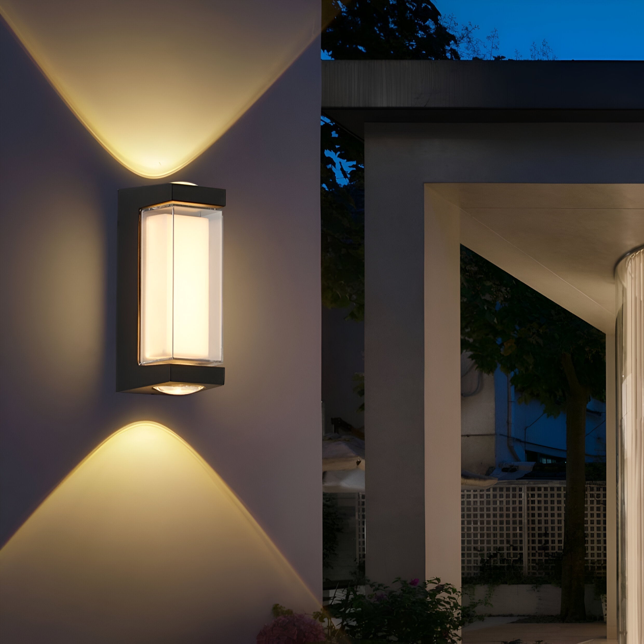 Lampada da parete nordica minimalista rettangolare in acrilico LED up-down