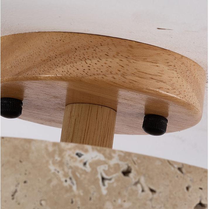 Modern Minimalist Travertine Round LED Ceiling Light 1-Light