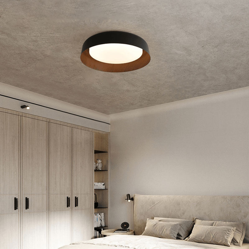 Wabi-Sabi Wood Grain Round Ceiling Light LED 1-Light