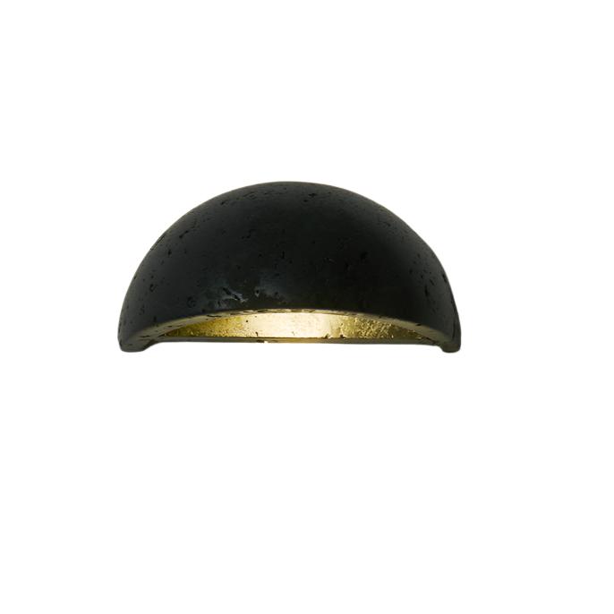 Applique da parete semicircolare Wabi-Sabi in travertino LED 1 luce