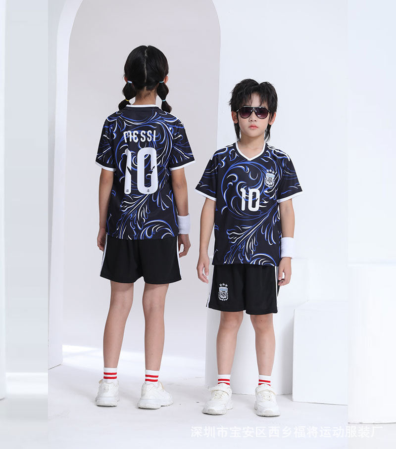 Conjunto de camiseta y pantalones cortos de fútbol para niños Argentina - Messi