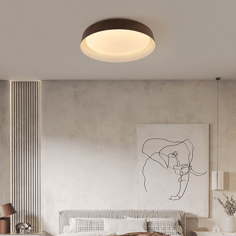 Wabi-Sabi Wood Grain Round Ceiling Light LED 1-Light