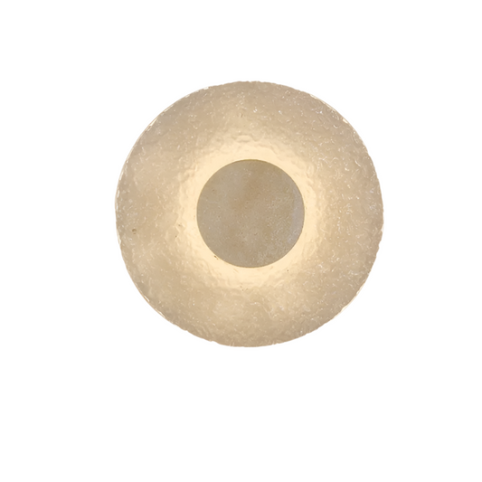 Modern Travertine Acrylic Round Wall Sconce LED 1-light