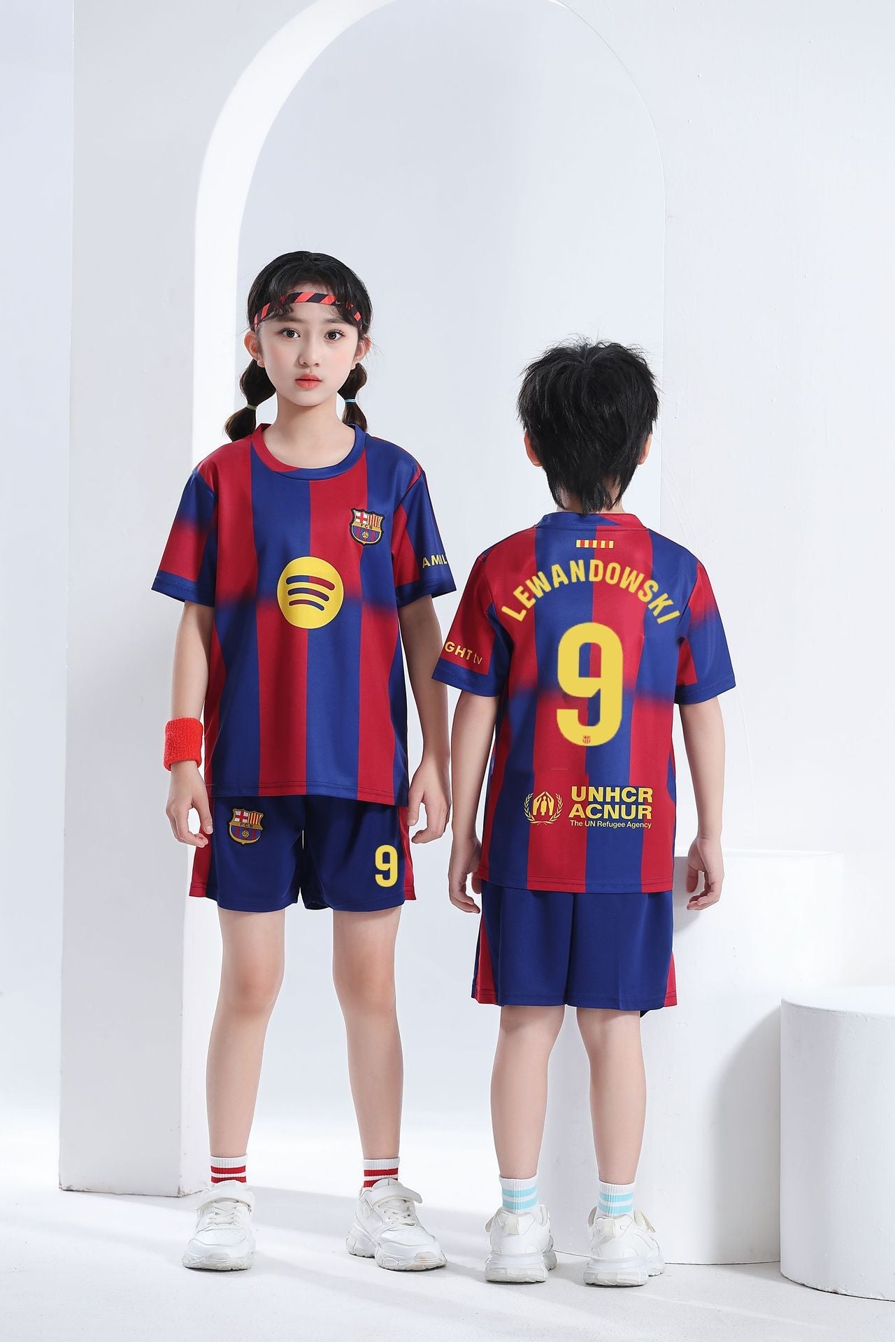 Kinder Voetbalshirt & Shorts Set Barcelona – Lewandowski