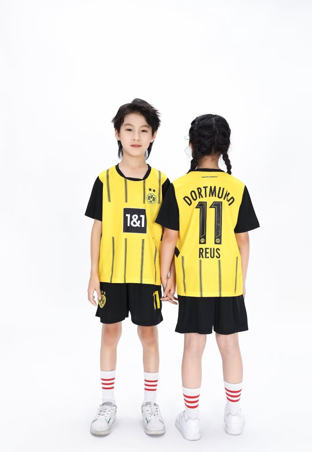 Conjunto de camiseta y pantalones cortos de fútbol para niños Dortmund – Reus
