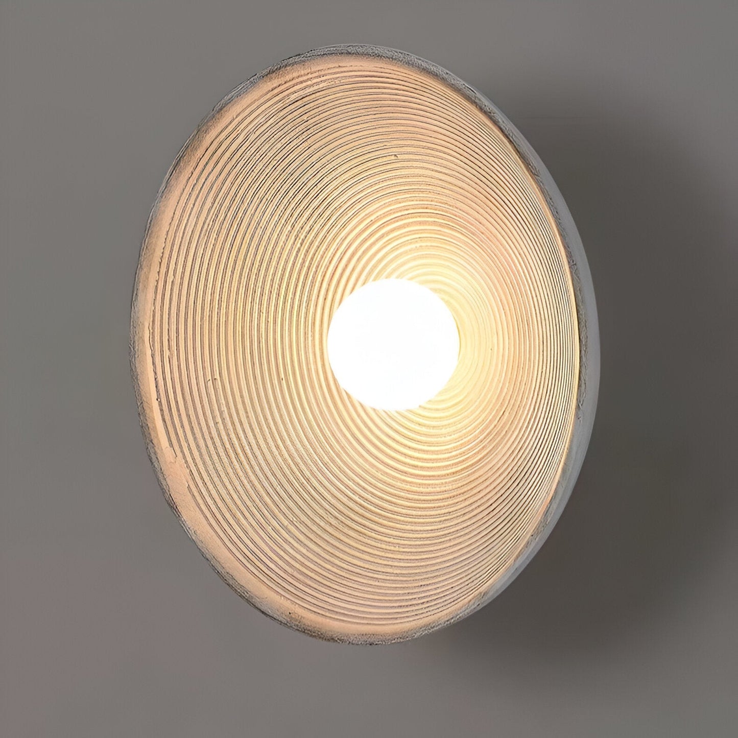 Retro Resin Ceramic-style Round Wall Sconce LED 1-light