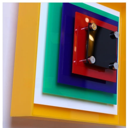 Applique da parete quadrata Memphis Bauhaus LED 1 luce