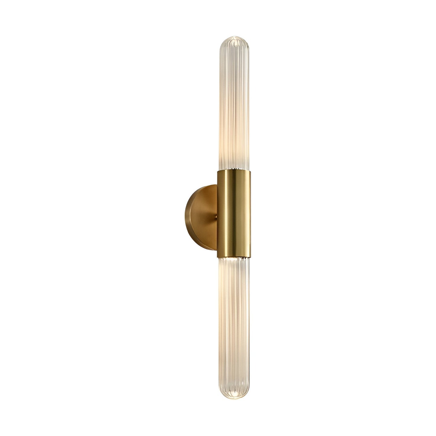 Nordic Water-Ripple Glass Brass Wall Sconce LED 1-Light