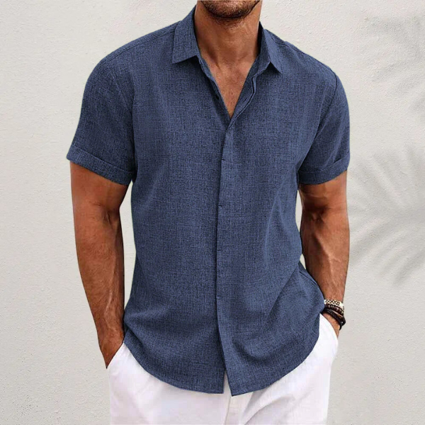 Oliver | Camicia a maniche corte in cotone e lino