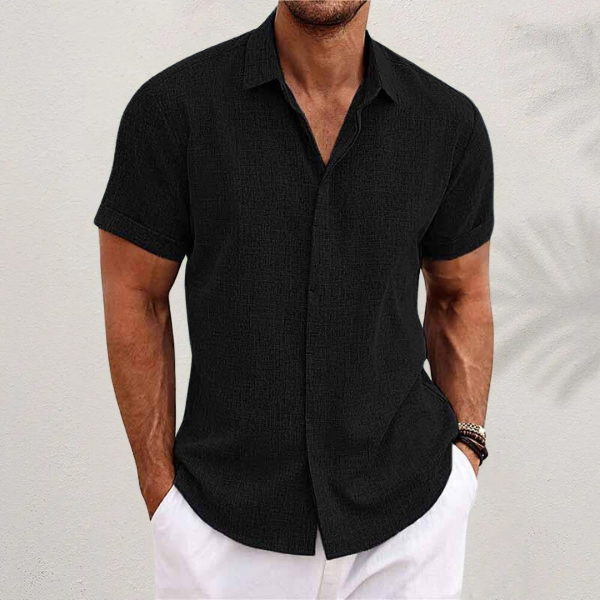 Oliver | Camicia a maniche corte in cotone e lino