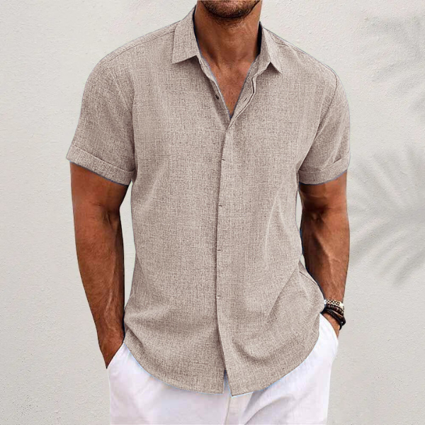 Oliver | Camicia a maniche corte in cotone e lino
